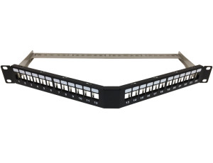 DINTEK 1U UTP Angled Unloaded Patch Panel