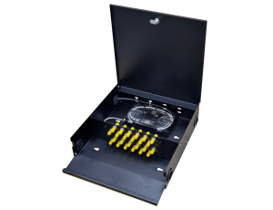 Wall Mount Fiber Optic Enclosure - 2 x ST Plates