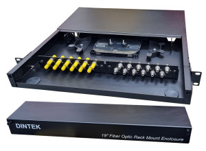 1U - Fixed Fiber Enclosure Tray - With ST Plates