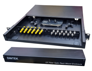 1U - Fixed Fiber Enclosure Tray - With ST Plates