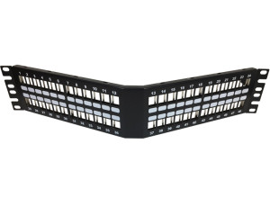 DINTEK 2U UTP Angled Unloaded Patch Panel