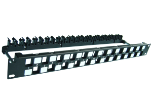 PowerMAX+ 1U 24P Cat.6/6A UTP Snap-in Panel