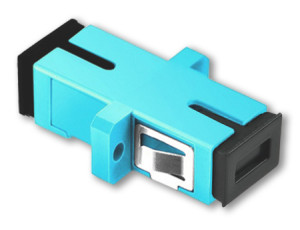 OM3 Simplex SC Adapter - Unshuttered With Flange