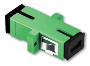 OS2 Simplex SC APC Adapter - Unshuttered With Flange