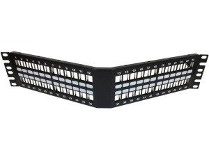 DINTEK 2U STP Angled Unloaded Patch Panel