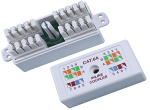 DINTEK Cat.6A Inline Block to Block Type Unshielded Coupler