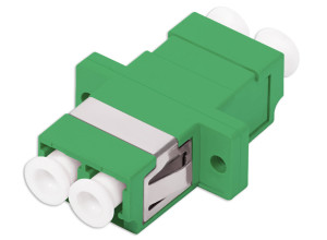 OS2 Duplex LC APC Adapter - Unshuttered With Flange