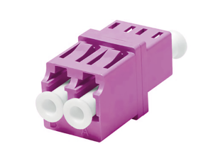 OM4 Duplex Low Profile LC Adapter - Unshuttered Without Flange