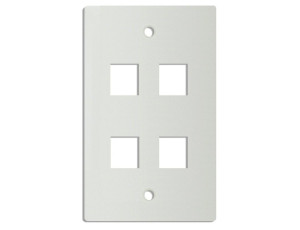 DINTEK 4 Port Wall Plate US Style (White)	